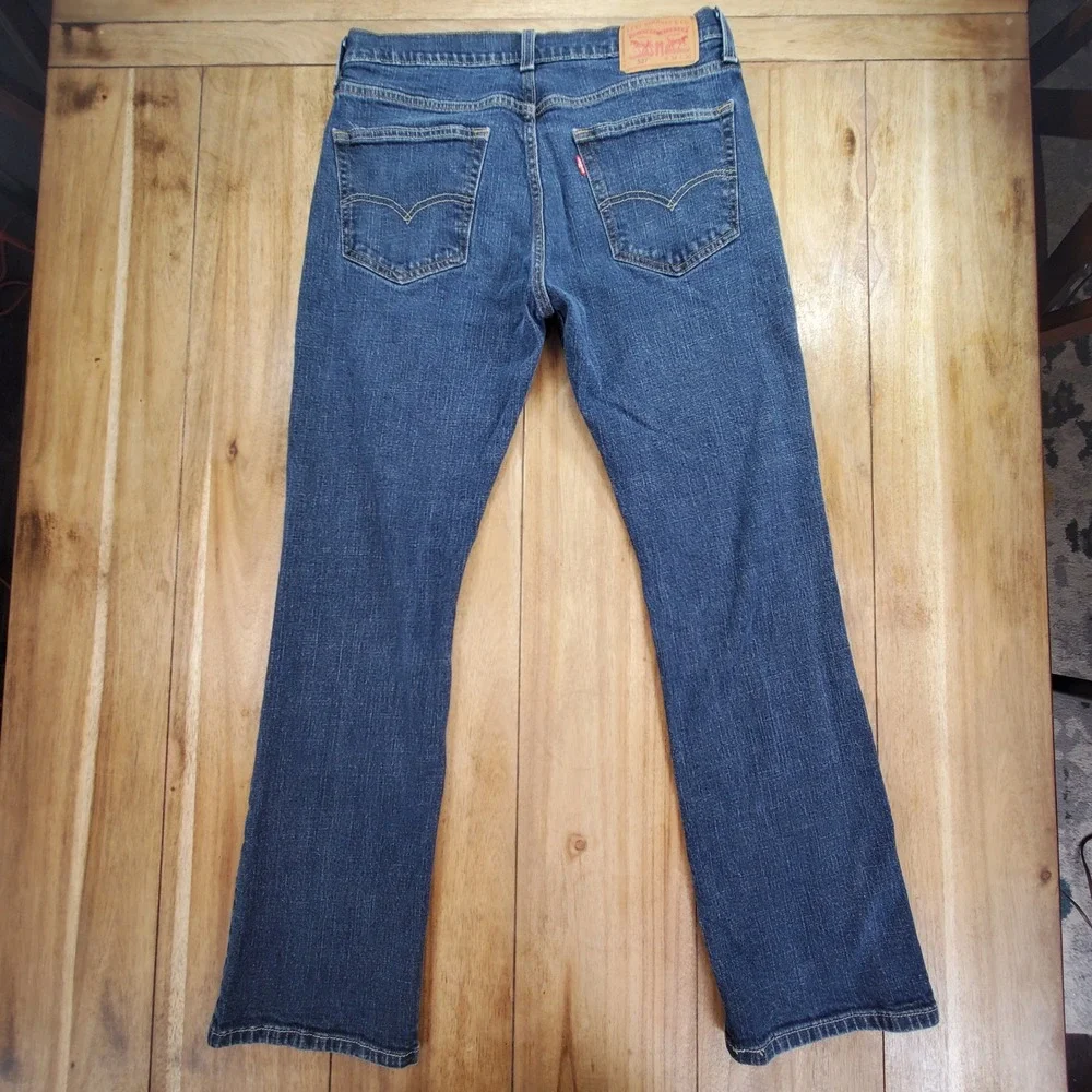 Levi's 527 Bootcut Jeans Mens 34x30 Blue Dark Wash Denim 527-0518